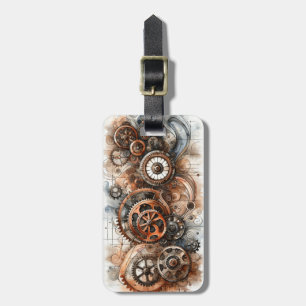 Steampunk Gears Luggage Tag - Customise