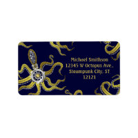 Steampunk Gears Octopus Kraken