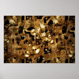 STEAMPUNK GEARS POSTER