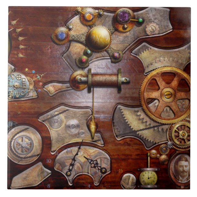 Steampunk - Gears - Reverse engineering Tile (Front)
