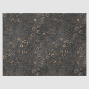Steampunk Gears, Rusty Metal Pattern for Decoupage Tissue Paper