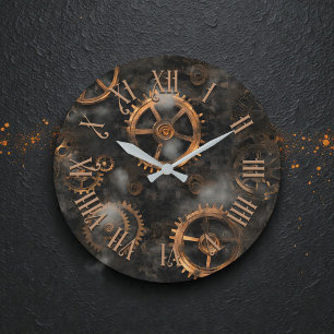 Steampunk Gears Wall Clock