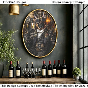 Steampunk German Shepherd, Alsatian BT4 Decoupage Tissue Paper