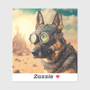 Steampunk German Shepherd With Goggles