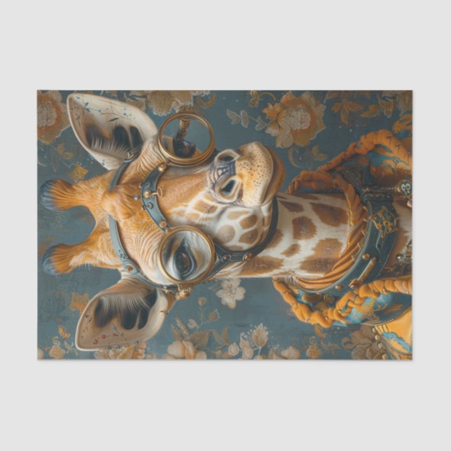 Steampunk Giraffe Tissue Paper (Front)