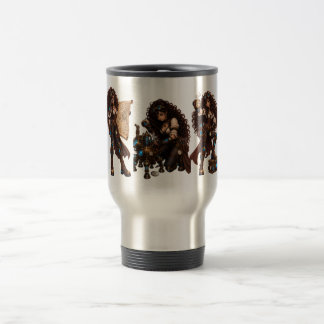 Steampunk Girl - Fuelled by Coffee, Data & Sarcasm Travel Mug
