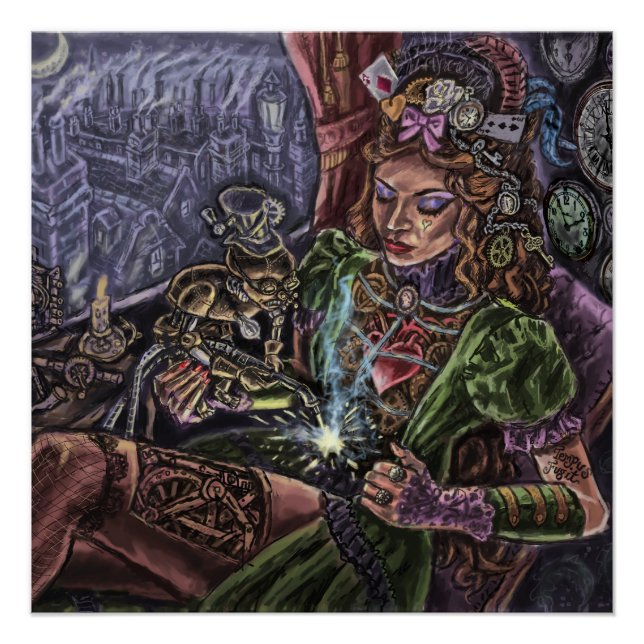 Steampunk Girl Poster (Front)
