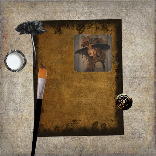 Steampunk Girl Stickers