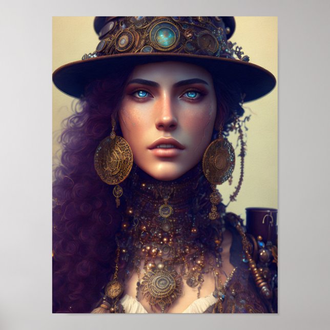 Steampunk Goddess Poster (Front)