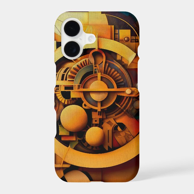 Steampunk Golden Mechanism Abstract (Back)