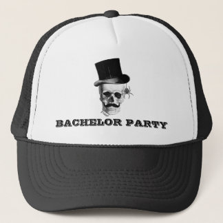 Steampunk gothic bachelor party trucker hat