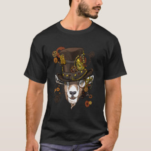 Steampunk Gothic Goat Mechanical Animal Face Goat T-Shirt