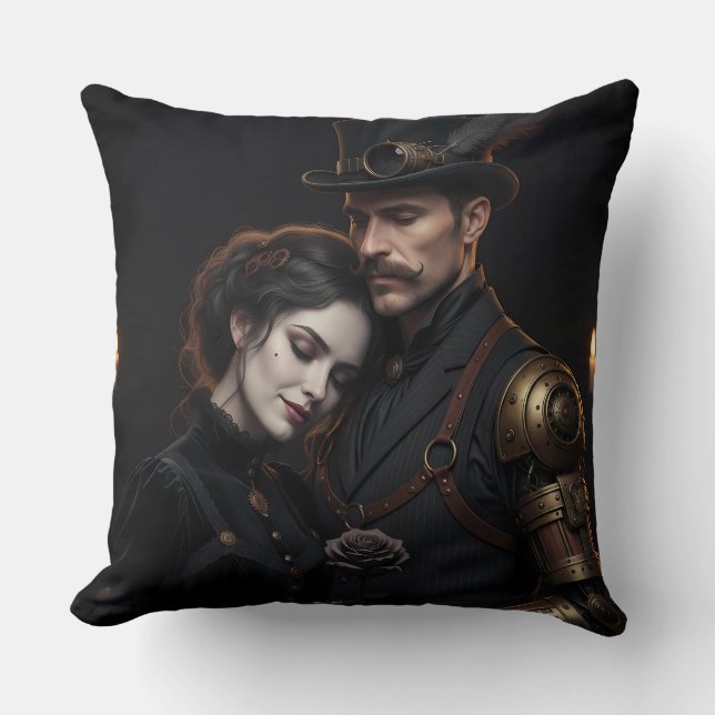 Steampunk Gothic Pair Pillows (Front)