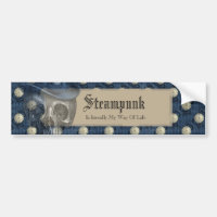 Steampunk gothic punk clocks & skulls bumper 