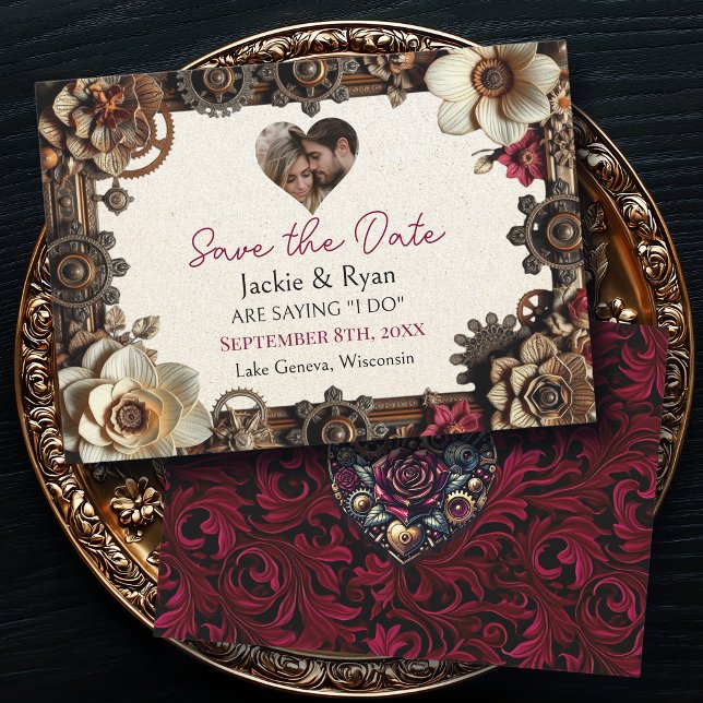 Steampunk Gothic Themed Wedding Save the Date (Creator Uploaded)