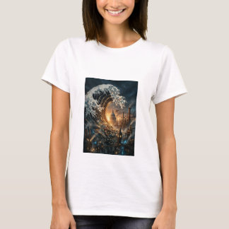 Steampunk Great Wave of London- Ladies T-Shirt