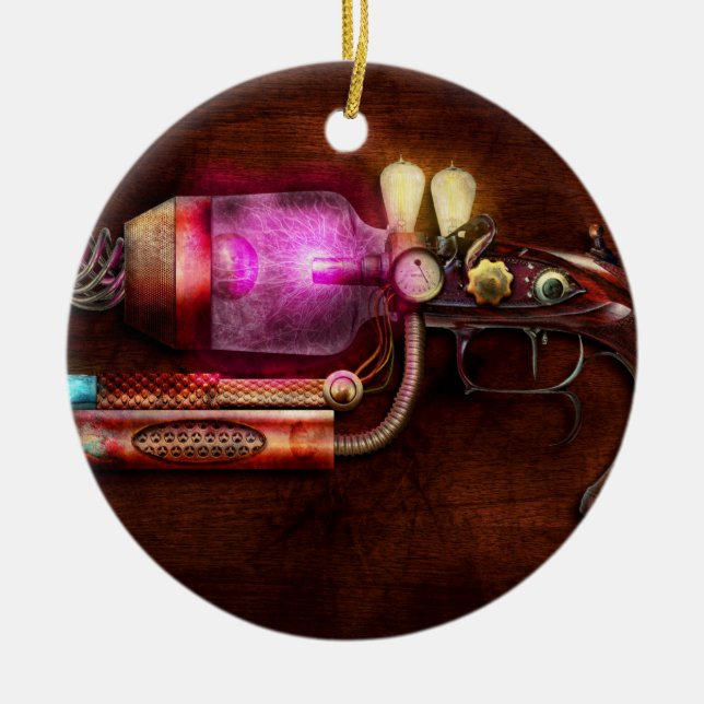 Steampunk - Gun -The neuralizer Ceramic Tree Decoration (Front)