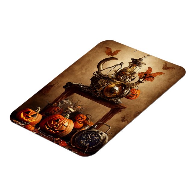 Steampunk Halloween Flexible Photo Magnet (Left Side)