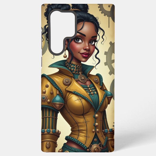 Steampunk Harlequin Samsung Galaxy S22 Ultra Case (Back)