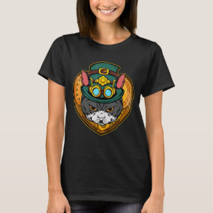 Steampunk Hat Mechanical Retro Look Steampunk Cats T-Shirt