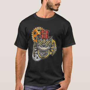 Steampunk Hat Mechanical Retro Look Steampunk Cats T-Shirt