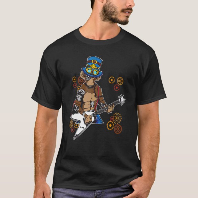 Steampunk Hat Mechanical Retro Look Steampunk Gori T-Shirt (Front)