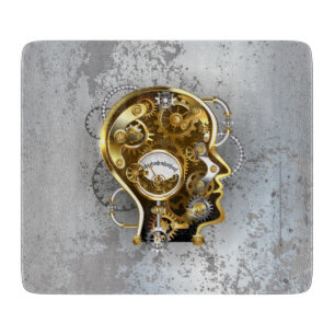 Steampunk head with manometer cutting board