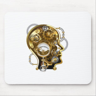 Steampunk Head with Manometer Mouse Pad