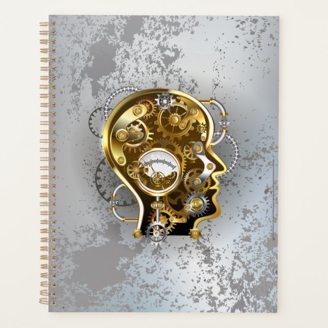 Steampunk head with manometer planner (Front)