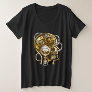 Steampunk head with manometer plus size T-Shirt