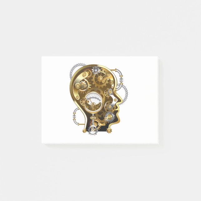 Steampunk Head with Manometer Post-it Notes (Front)