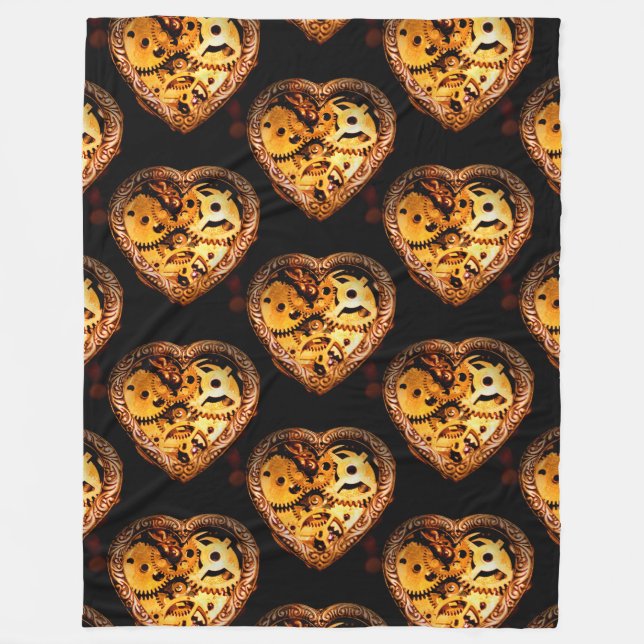 steampunk heart blanket (Front)