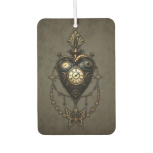 Steampunk heart, car air freshener