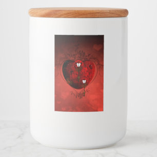Steampunk heart food label