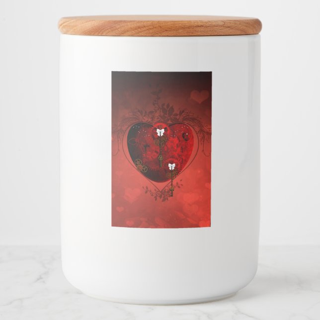 Steampunk heart food label (Front)