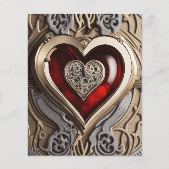 Steampunk Heart – Intricate Mechanical Love  (Front)