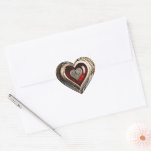 Steampunk Heart – Intricate Mechanical Love Heart Sticker