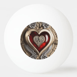 Steampunk Heart – Intricate Mechanical Love  Ping Pong Ball