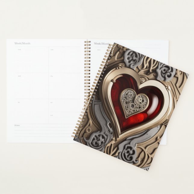 Steampunk Heart – Intricate Mechanical Love  Planner (Display)