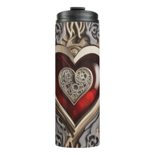 Steampunk Heart – Intricate Mechanical Love  Thermal Tumbler