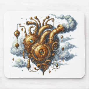 Steampunk Heart Mouse Pad