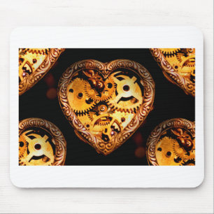 steampunk heart mouse pad