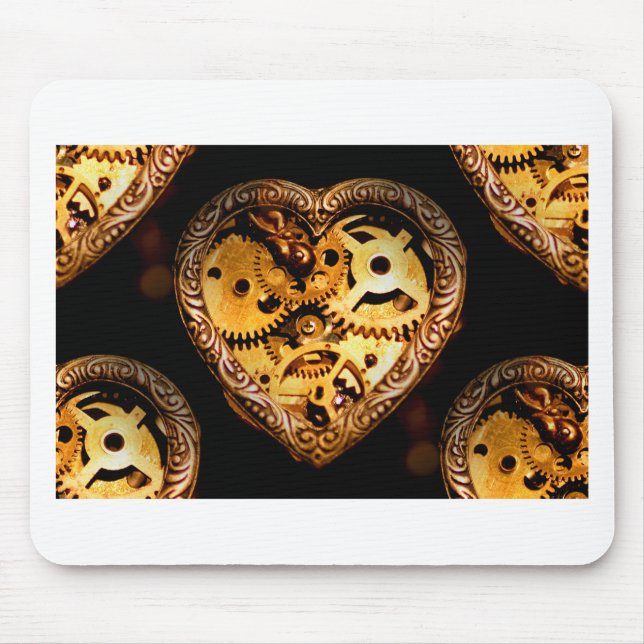 steampunk heart mouse pad (Front)