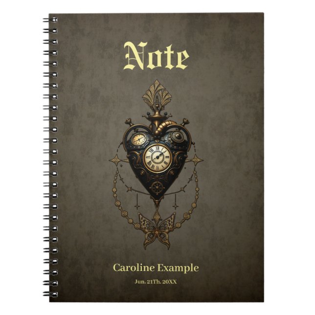 Steampunk heart,  notebook (Front)