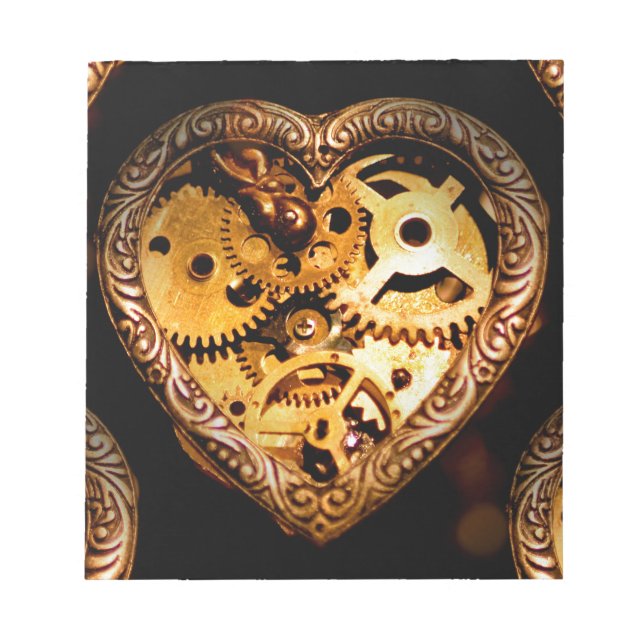 steampunk heart notepad (Front)