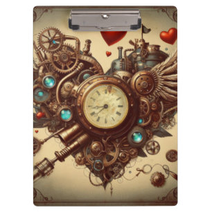 Steampunk heart/valentine's day clipboard