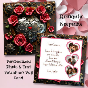 Steampunk Heart Valentine's Day   Photo Template