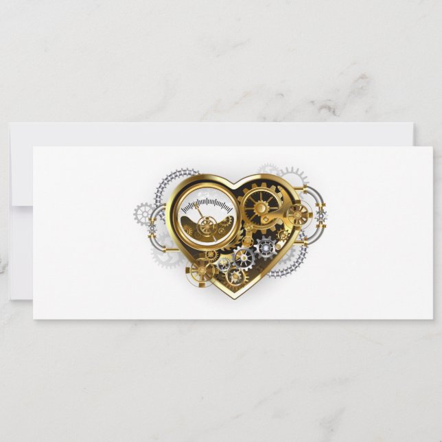 Steampunk Heart with a Manometer (Front)