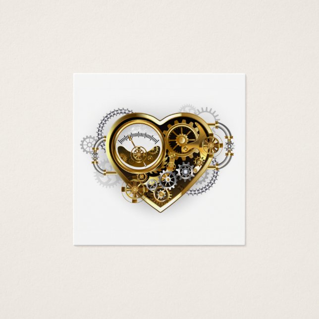 Steampunk Heart with a Manometer (Front)