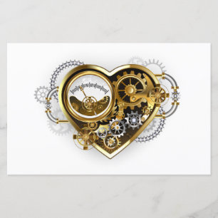 Steampunk Heart with a Manometer